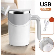 Munico 2 Adet Otomatik Karıştırmalı Bardak USB Şarj Edilebilir Elektrikli Bardak Yalıtımlı Bardak Kahve
