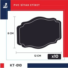 Damga Market Silinebilir, Yeniden Yazılabilir Pvc'den Siyah Etiketlikleri, Pvc Kara Tahtalar, 8 cm x 12 cm