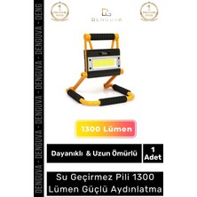 Denguva Premium Seri Beyaz Işık Sert Plastik TPR Su Geçirmez Pilli 1300 Lümen Güçlü Aydınlatma