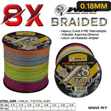 Wily Pars 8 Kat Ip Misina 1000 mt Multicolor