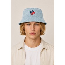 İcone Bag Yıkamalı Erkek Denim Bucket Şapka