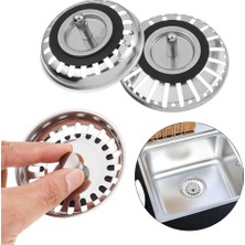 Munico 3 Adet 304 Paslanmaz Çelik Lavabo Kapağı 79MM Lavabo Süzgeci Filtre Tıkaç Sepet Süzgeç
