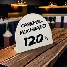 Damga Market Pvc Yarım Daire Tasarımlı Stand 8,5X10 Cm, Ürün Etiketi Ayaklı Dekoratif Vitrin Etiketi 10 Ad.