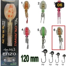 Aqua salty Enzo Soft Swim Calamari 120MM + Jig Head