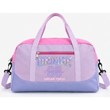 İcone Bag Kız Çocuk Unique Baskılı Spor Çanta, Cepli Spor Çanta, Fermuarlı Detaylı Çocuk Spor Çanta