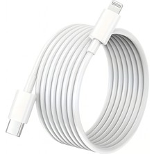 Schitec 3A 60W Type-C To Lightning Hızlı Data ve Şarj Kablosu 3 Metre Beyaz SX25