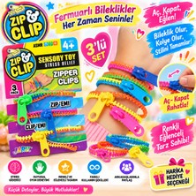 Trust Store Fermuarlı Bileklik Seti 3’lü Renkli Duyusal Stres Oyuncağı Eğlenceli Bileklik ve Kolye Aksesuarı