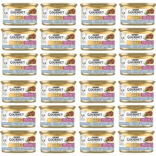 Gourmet Gold Çifte Lezzet Okyanus Balığı  Sebzeli Yaş Kedi Maması (24 x 85 Gr)