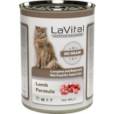 Lavita La Vital Tahılsız Kuzu Etli Ezme Konserve Yetişkin Kedi Maması 400 gr