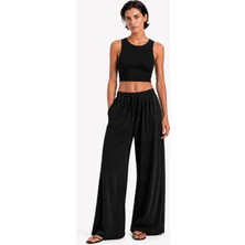 Mono Noir Pantolon Modal Kumaş Standart Beden