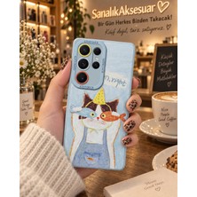 Sanalik Aksesuar Samsung S25 Ultra Uyumlu Şanslı Pati Renkli Kedi Desenli Kamera Korumalı Telefon Kılıfı