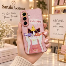 Sanalik Aksesuar Samsung S26 Uyumlu Şanslı Pati Renkli Kedi Desenli Kamera Korumalı Telefon Kılıfı