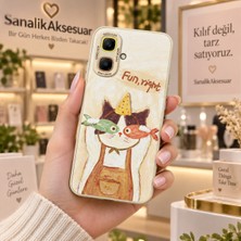 Sanalik Aksesuar Infinix Smart 10 Uyumlu Şanslı Pati Renkli Kedi Desenli Kamera Korumalı Telefon Kılıfı