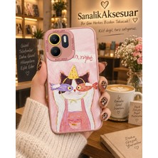 Sanalik Aksesuar Oppo Reno 14F Uyumlu Şanslı Pati Renkli Kedi Desenli Kamera Korumalı Telefon Kılıfı