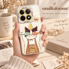 Sanalik Aksesuar Xiaomi Mi 14T Pro Uyumlu Şanslı Pati Renkli Kedi Desenli Kamera Korumalı Telefon Kılıfı