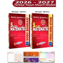 Partikül Matematik ile 5. Sınıf Matematik Video Ders Kitabı - Matematik Soru Bankası Set 2 Kitap - Maarif Modeli