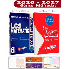 Partikül Matematik ile 8. Sınıf Lgs Video Ders Kitabı Matematik Soru Bankası Set 2 Kitap Planlayıcı Hediyeli