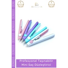 Denguva Profesyonel Seramik Uçlu Kablolu Seyahat Taşınabilir 20W Mini Saç Düzleştirici Bukle Yapıcı Makine