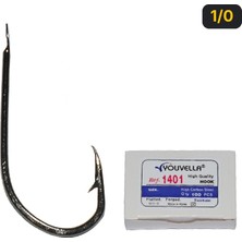 Youvella 1401 Kısa Sap Dövme Olta Iğnesi 100'LÜ Kutu Black Nikel