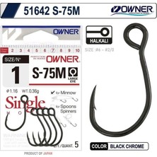 Owner 51642 S-75M Black Chrome Iğne