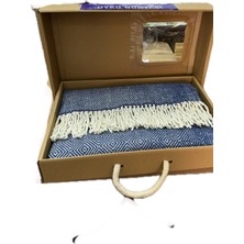 ÖZYÜN;%100 Merinos Kuzu Yünü Süper Soft Çift Kişilik Battaniye (Kutulu Yeni Ürün)Hediyelik