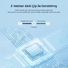 Store 100W 5A E-Mark Çipli Pd Type-C To Type-C Hızlı Şarj ve Data Kablosu 1.2 Metre