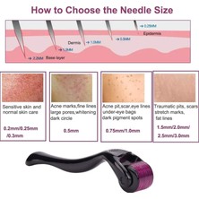 Store Dermaroller Titanyum Mikro Iğne Dermaroller, Yüz Için Cilt Bakımı, Yüz Kırışıklıklarına, Saç Dökülmelerine, Çatlaklara Karşı, Saç Büyümesi Için, Mikro Iğne Dermaroller Kiti, Kılıflı (0,5mm)
