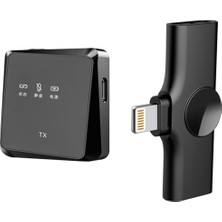 Store Wireless Yaka Mikrofonu iPhone ile Uyumlu Gürültü Azaltıcı Telefonlar Için 2,4 Ghz Profesyonel Kablosuz Youtuber Röportaj Kare Mikrofon Tekli