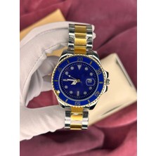 Elora Atelier Mavi-Gold Kadran Submariner Otamatik Erkek Kol Saati