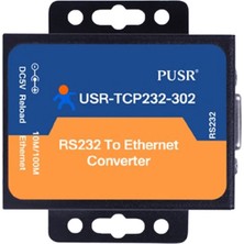 Robiz USR-TCP232-302 RS232 To Ethernet Çevirici Modül Metal Kutu Endüstriyel Tip Seri Port Sinyal Çevirici Haberleşme Otomasyon Plc Akıllı Ev Uzaktan Kontrol Trafik Tarım Üretim Izleme