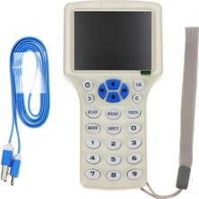 Robiz ZX-08CDEN 10 Frekans Rfid Okuyucu Yazıcı Kopyalayıcı El Tip Kutu 2.8” Ekran Sesli Ikaz Nfc Şifreli Kart Anahtarlık Etiket Personel Takip Kapı Giriş Kontrol Sayaç USB Programlayıcı