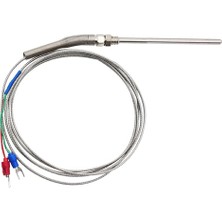 Robiz K Type Thermocouple 100MM M8 Dişli Tip Başlık 1 Metre Kablo Sıcaklık Isı Sensörü 0c / 400C Paslanmaz Çelik Prob K Tip Termostat Kazan Fırın Isıtıcı Endüstriyel Kontrol Su Geçirmez