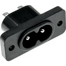 Robiz 220V 5A Ac Dişi Power Giriş Soketi C7 2 Pin Panel Montaj Tip Elektrik Güç Kablo Bağlantı Konnektörü Adaptör Lamba Küçük Ev Aleti