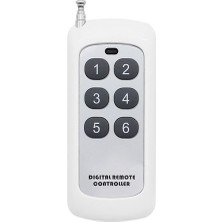 Robiz 433MHZ Kumanda 6 Buton Teleskopik Anten Garaj Otomatik Kapı Kepenk Bariyer Alarm Lamba Motor Kontrol Anahtar Akıllı Ev Otopark EV1527 2264 2262 2260 2240 HCS301
