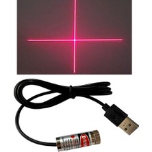 Robiz USB Kablolu 5mw 650NM Kırmızı Artı Lazer Modül 1 Metre Kablo Lens ile Odak Ayarlı 12MM Çap Işaretleyici Gösterge