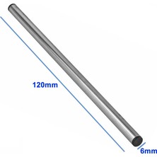 Robiz Çelik Sensör Başlığı 6X120MM Kılıf Sıcaklık Isı Sensör Kutusu Metal Tüp Boru D818B20 Ntc LM35 PT100 Koruyucu