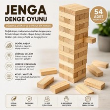 Bozkurt Cnc Denge Oyunu Için Ahşap Bloklar 54 Adet Ahşap Eğitici Denge Tahtaları Aile Oyun Blokları