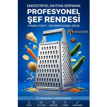 Transformacion Endüstriyel 4 Taraflı Kutulu 18/10 304 Paslanmaz Çelik Şef Rendesi Profesyonel Şeflerin Tercihi 23 cm 723682