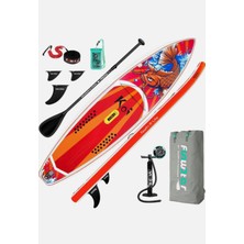 Neva Home Funwater Koi Balığı Efsanesi Koı 11'6 Hafif Ağırlıkta Stand Up Paddle Board Sup Board 350X84X15 cm Kırmızı