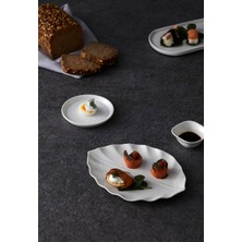 Neva Home Pera 23 cm Leaf Sunum Tabağı | Premium Porselen | Yaprak Form Tasarım