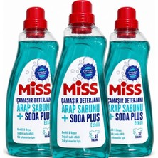 Neva Home Miss Sıvı Çamaşır Deterjanı Arap Sabunu + Soda Etkili 1.5 Lt 3'lü