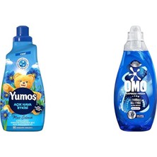 Neva Home Açık Hava Mavi Gelincik 1440ML + Omo Express Fresh Ultra Beyaz 1480ML Deterjan ve Yumuşatıcı Seti