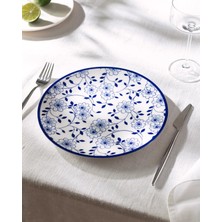 Neva Home Reve Bleu Jardin Servis Tabağı - 25 cm - Mavi/beyaz