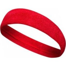 Neva Home Sporcu Havlu Kafa Bandı, Alın Ter Bandı Headband Kırmızı Kırmızı