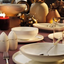 Neva Home Aryıldız Bone Porselen Gold 54 Parça 12 Kişilik Yemek Takımı