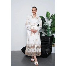 Seher Öztop Dantelli Gömlek Elbise