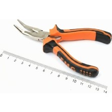 Neva Home 4.5" Mini Eğri Kargaburnu Pensesi (11.5 Cm) - Hassas Elektronik, Takı Tasarım, Maket ve Tel Bükme Aleti - Ergonomik Kaymaz Saplı Mini Pense