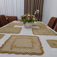 Neva Home El Yapımı Petek Supla - Modern Mutfak Dekoru - 1 Servis Altlığı (Gold)