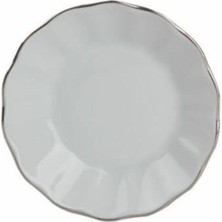 Neva Home Platin Yaldızlı Çay Tabağı Platinbeyaz
