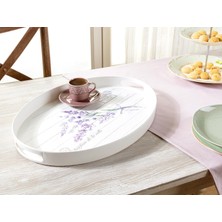 Neva Home Lavander Oval Tepsi Beyaz